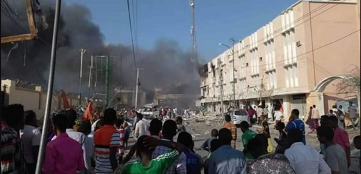 Výbuch vozidla, Mogadišu.