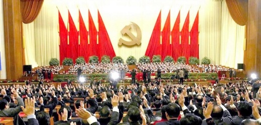 Zasedání komunistické strany v Pekingu (ilustrační foto).