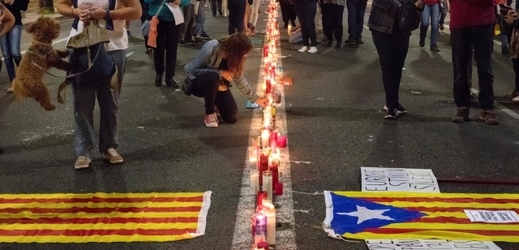 Místo v Barceloně vyjadřující úsilí o nezávislost Katalánska.