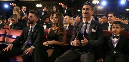 Cristiano Ronaldo na slavnostním vyhlášení v Londýně.
