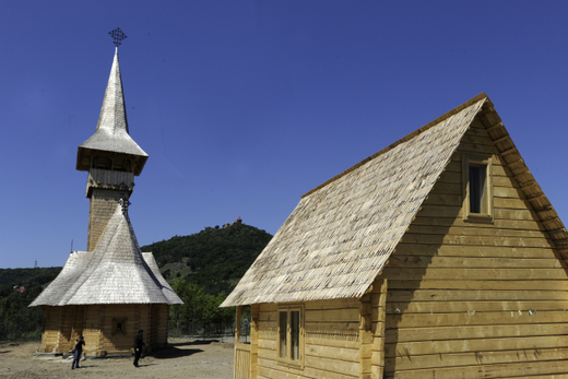 Pravoslavný dřevěný kostel v Mostě.