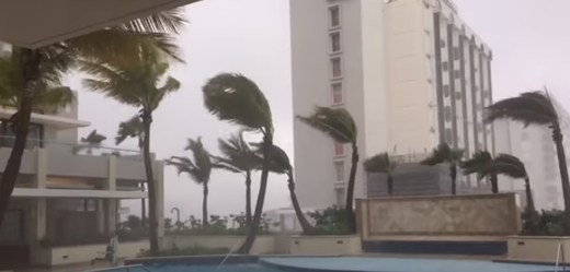 Hurikán v Portoriku.