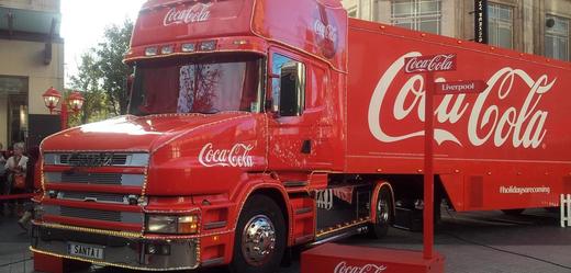 Kamion Coca-Coly v Liverpoolu.