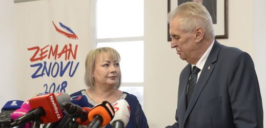 Prezident Miloš Zeman a jeho manželka Ivana.
