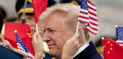 Trump při státní návštěvě v Číně.