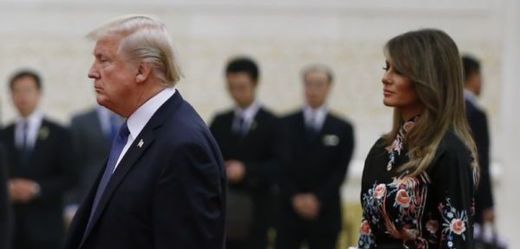 Prezident Donald Trump s manželkou Melanií v Číně.