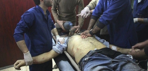 Oběť chemického útoku v Sýrii.