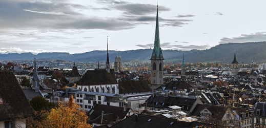 Švýcarské město Curych.