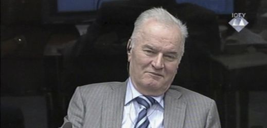 Ratko Mladić při soudním procesu v roce 2014. 