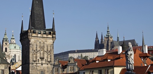 Malostranská mostecká věž Karlova mostu v Praze.