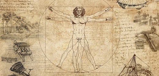 Vitruviánský muž je nejznámější kresbou Leonarda da Vinci.