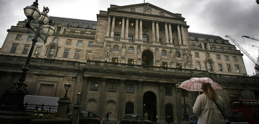 Britská centrální banka Bank of England.