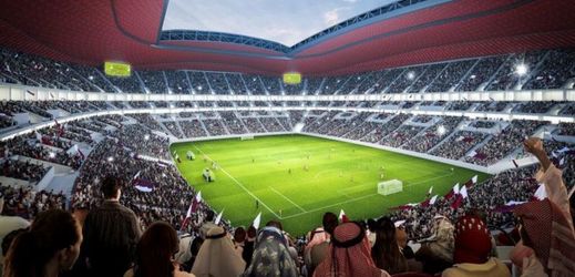 Projekt jednoho ze stadionů, na kterém by se MS v roce 2022 mělo hrát.