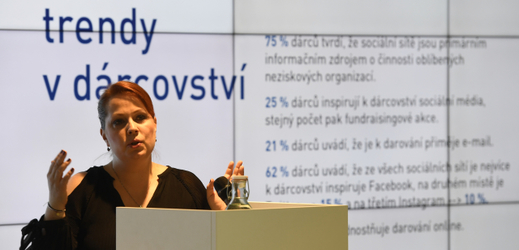 Výkonná ředitelka Fóra dárců Klára Šplíchalová vystoupila 29. listopadu v Praze na sedmém ročníku Dárcovského summitu.