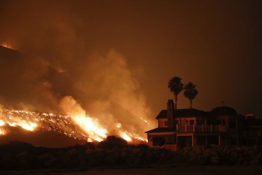 Požár Kalifornie.