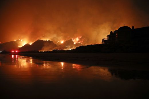 Požár Kalifornie.