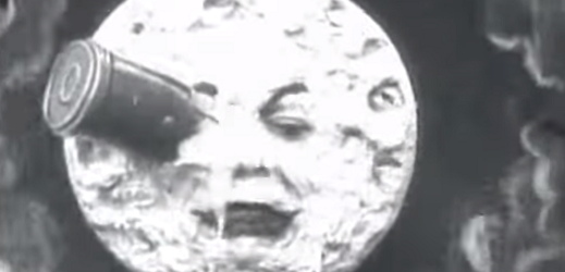Snímek z filmu Cesta na měsíc Georgese Mélièse.