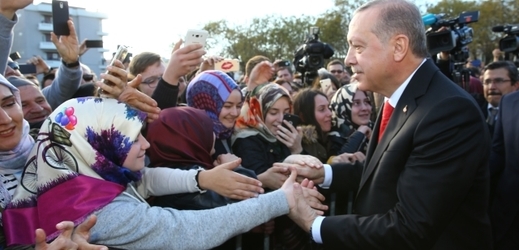 Prezident Erdogan s Turky v v Komotini.