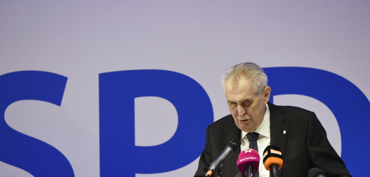 Prezident Miloš Zeman (vpravo) vystoupil na celostátní konferenci hnutí Svoboda a přímá demokracie.