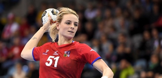 Česká házenkářka Markéta Jeřábková na mistrovství světa.