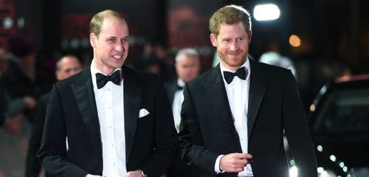 Zleva: princ William a princ Harry na evropské premiéře filmu Star Wars.