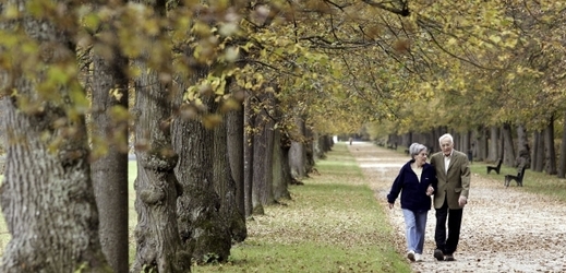 Chůze v parcích nebo v pěších zónách je pro seniory prospěšná.