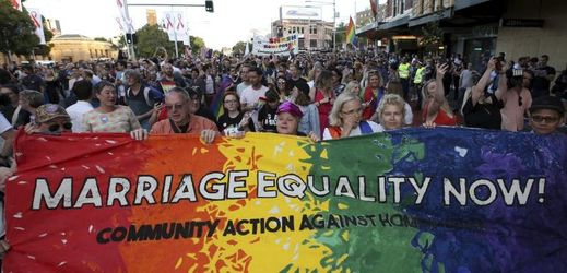 Pochod za sňatky párů stejného pohlaví, Austrálie.