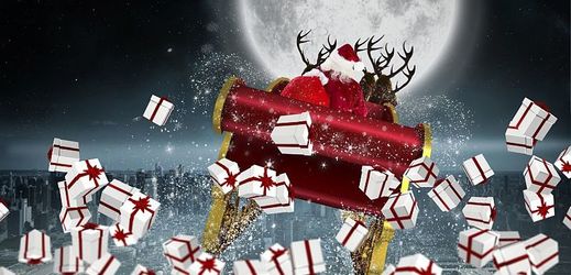 Santa Claus a jeho sobí spřežení (ilustrační foto).