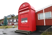 Poštovní schránka na dopisy pro Santa Clause v Grónsku. 
