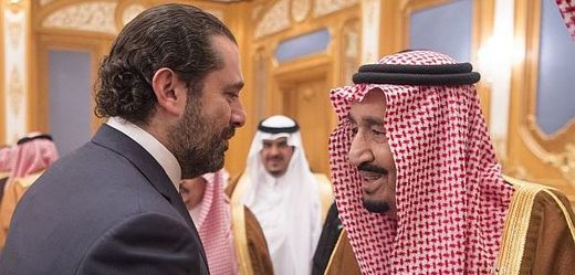 Libanonský premiér Saad Harírí (vlevo) a saúdskoarabský král Salmán bin Abd al-Azíz.