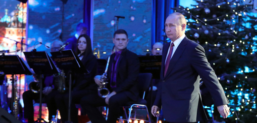Ruský prezident Vladimir Putin na oslavách Nového roku.