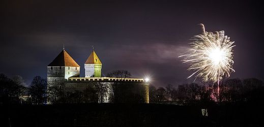 Oslavy nového roku v estonském městě Kuressaare (ilustrační foto).