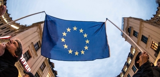 Vlajka Evropské unie.