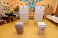 Volební místnost v centru Olomouce připravená 12. ledna 2018 pro první kolo volby prezidenta České republiky.