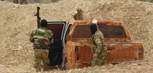 Záběr z bojů z Idlibu.