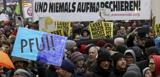 Demonstrace ve Vídni.