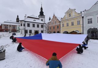 Vlajka bude k vidění v Pelhřimově do 21. ledna.