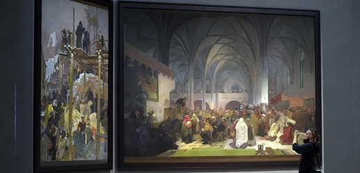 Slovanská epopej malíře Alfonse Muchy by v Brně měla být k vidění v květnu a červnu.
