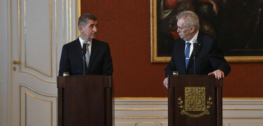 Andrej Babiš a prezident Miloš Zeman.