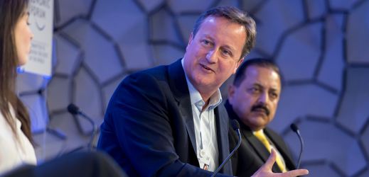 David Cameron na Světovém ekonomickém fóru v Davosu.