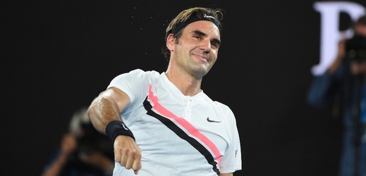 Tenista Roger Federer po vítězství na Australian Open. 