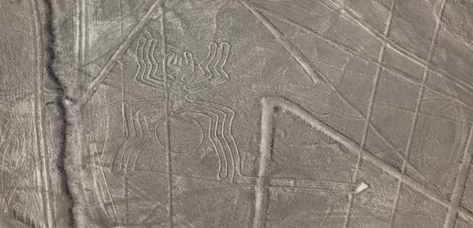 Vzácný obrazec na planině Nazca.