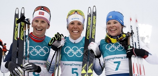 Švédská běžkyně na lyžích Charlotte Kallaová je první vítězkou olympijských her.