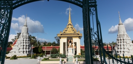 Pagoda v královském paláci Kambodže. 