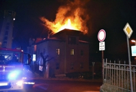 Požár bytového domu v Liberci.