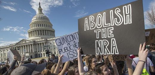Protest za omezení prodeje zbraní ve Washingtonu.