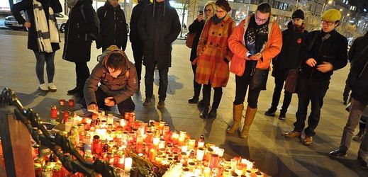 Pietní akce k úmrtí novináře Jána Kuciaka na Václavském náměstí.