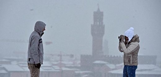 Zasněžená Florencie.