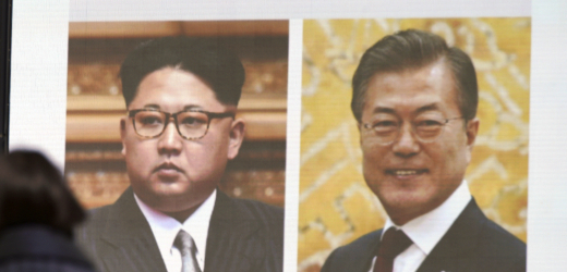 Kim Jong Un a Moon Jae-in.