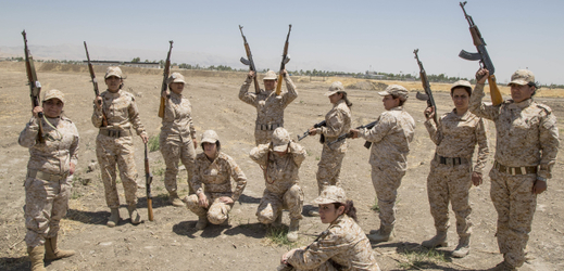 Ženská jednotka kurdských milic.